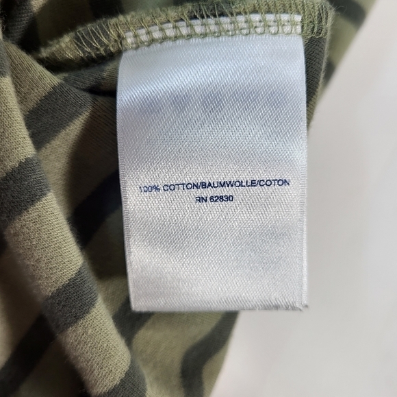 Land's End Green Stripped Long Tank Top - Picture 6 of 7